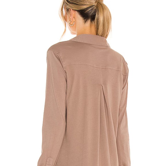 REVOLVE Light Weight Jersey Button Up In Java Bobi - Picture 3 of 5